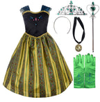 Lito Angels Girls Princess Coronation Gown Costumes Halloween Birthday Fancy Party Dress Up with Accessories Size 8-10 Green 111