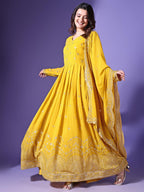 Wedani Georgette Embroidered Anarkali Gown For Women