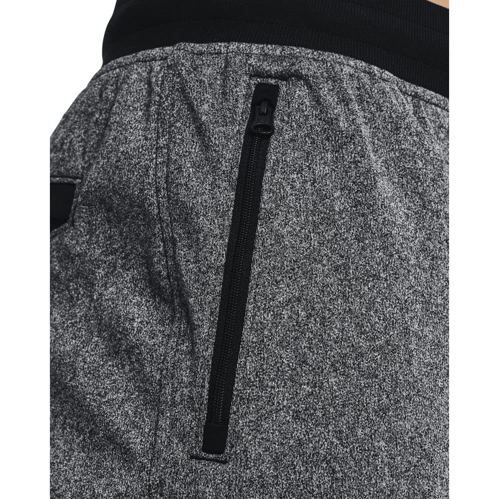 Under Armour Men's Tricot Joggers, Black Full Heather (001)/Black, X-Large