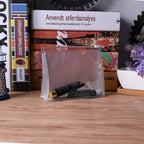 sansheng Small Clear Cosmetic Bag with Zipper,(5.9X1.38X5.1inch) Plastic Zipper Bags,Mini Clear Pouch for Toiletries and Gifting