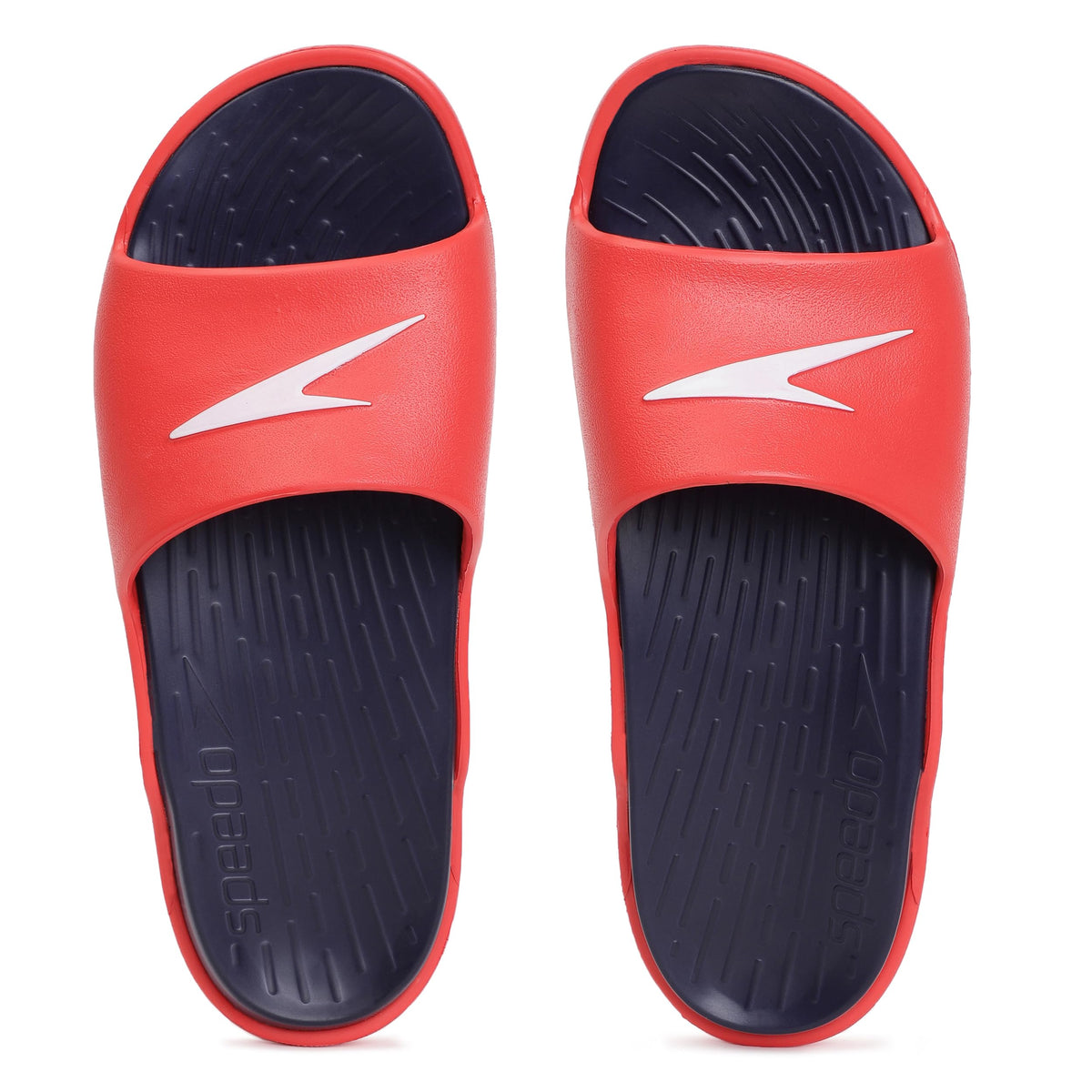 Speedo Mens Dual Colour Slides  True Navy & Fed Red 46-33-6