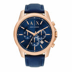 A|X ARMANI EXCHANGE Men's Chronograph Stainless Steel and Leather Watch (Model: A|X1723)