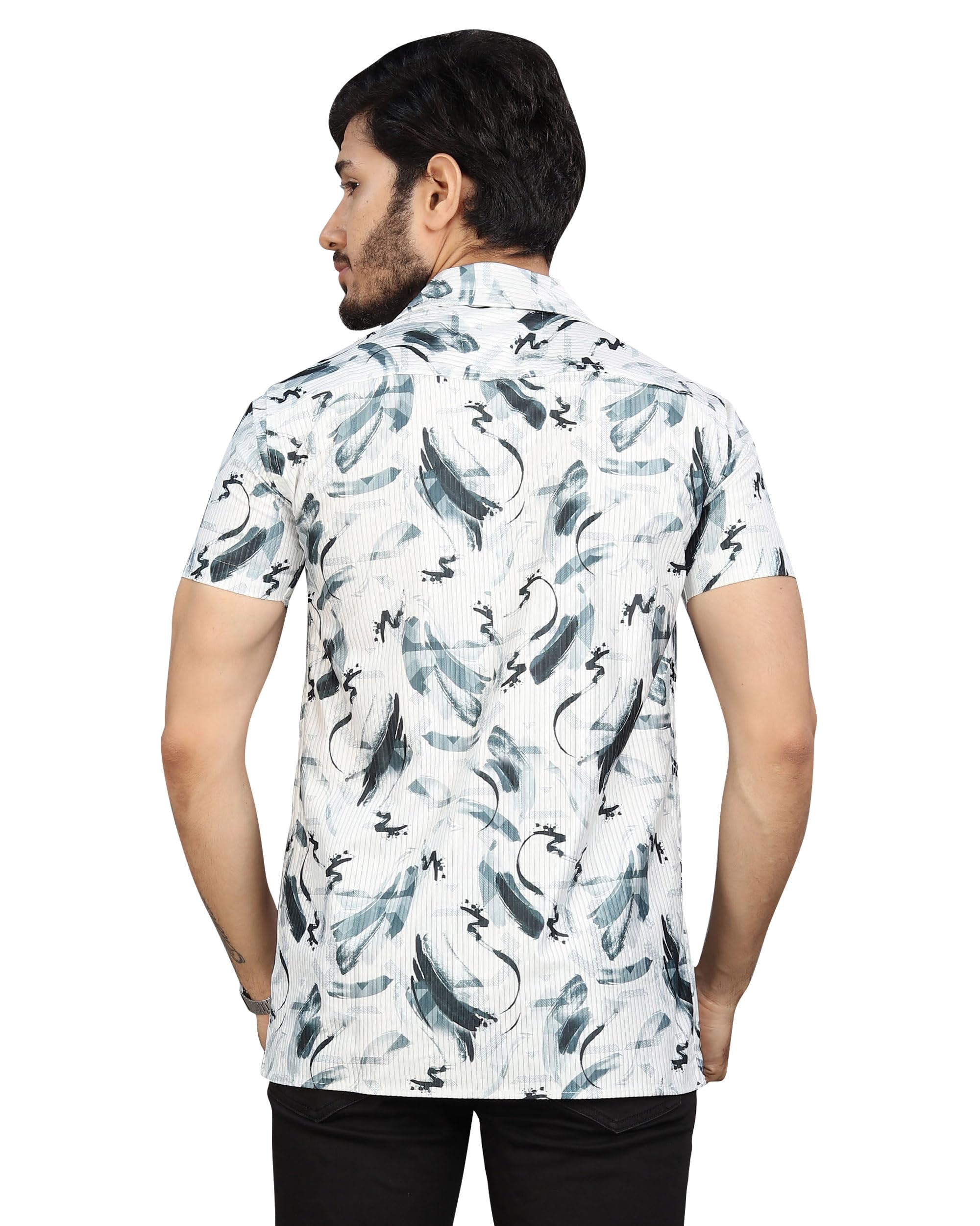 I Enterprise Half Sleeve Relaxed Fit MenS Casual Shirt | Cotton Blend Oversized Shirts For Men Loose Fit | Oversized Printed Sh