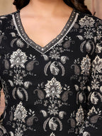 rangita Cotton Calf Length Embroidered Straight Kurti