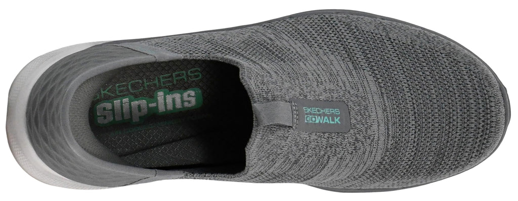 Skechers Women's Hands Free Slip-ins Go Walk 6-Fabulous View Sneaker, Gray, 8.5