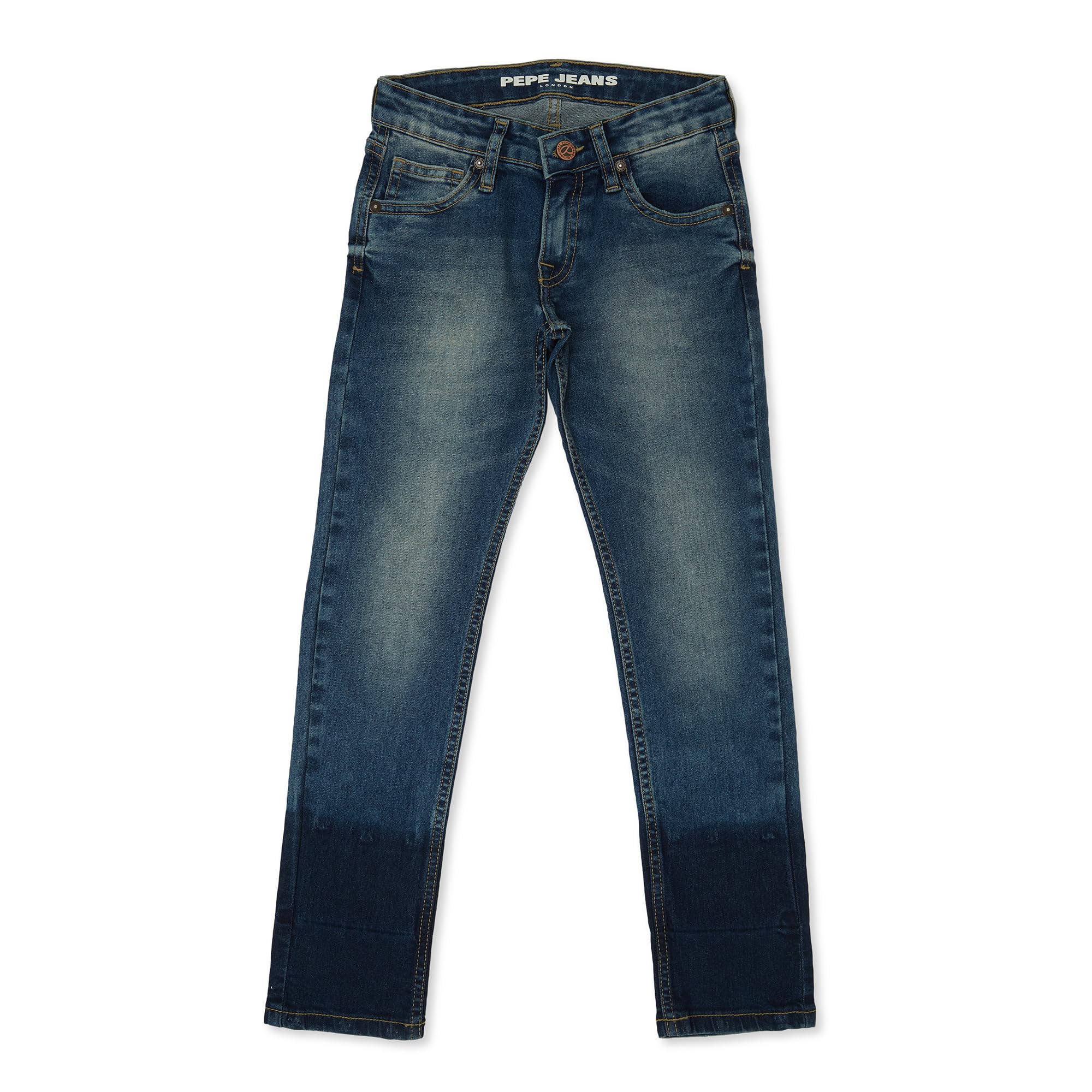 Pepe Jeans Cashed Mid Waist Slim Fit Denim, Med Dark Used, 10