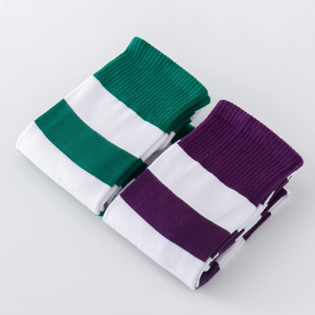 Kayhoma Extra Long Cotton Stripe Thigh High Socks Over the Knee High Socks