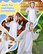 CANASOUR Koala Onesie Halloween Kids Cosplay Costume Girls Animal Unisex Outfuit One Piece Hooded Farm Soft Pajamas Grey Party 6