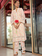 Libas WomenS Pure Cotton Kurta Sets (35589_Beige