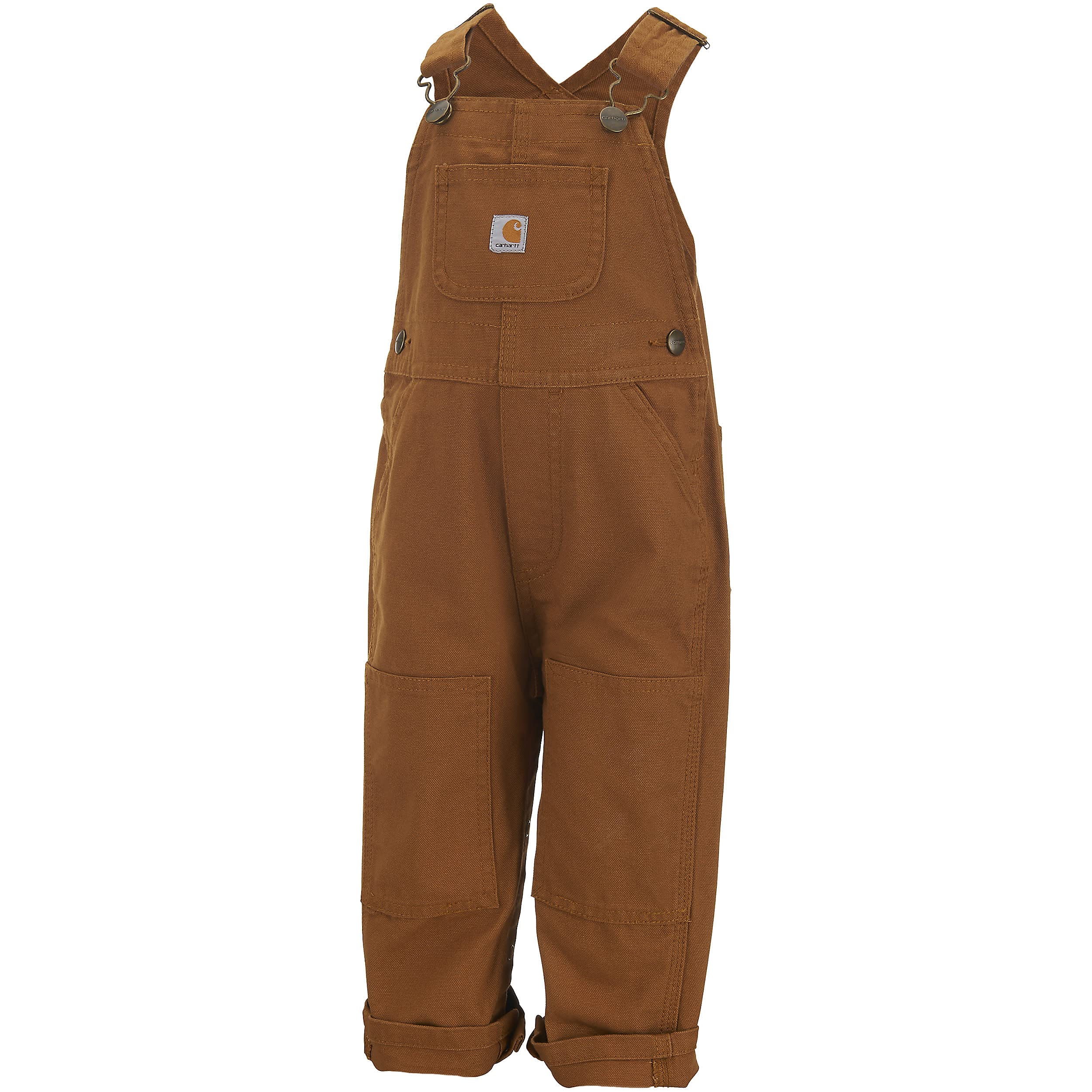 carhartt Boys Toddler Bib Overall, Brown, 3T