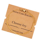 Choose Joy Bracelets Morse Code for Women Inspirational Birthday Mother's Day Christmas Gifts for Best Friend Mom Sister Daughte