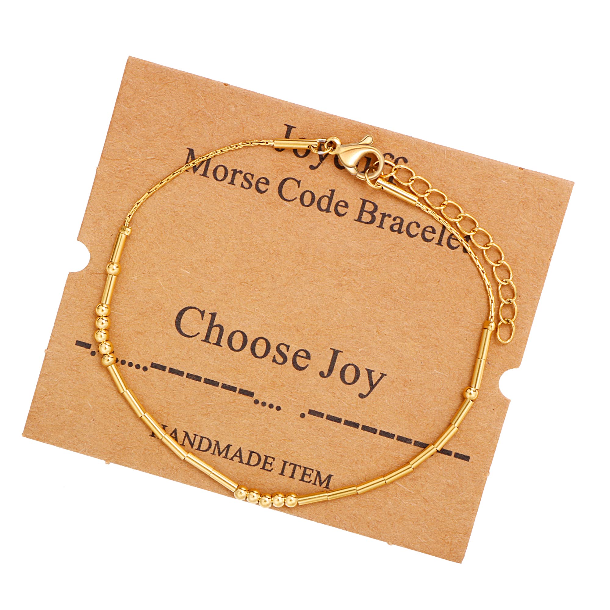 Choose Joy Bracelets Morse Code for Women Inspirational Birthday Mother's Day Christmas Gifts for Best Friend Mom Sister Daughte