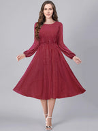 Toochki Kurti For Women | Kurtis For Women | One Piece Kurti | Flared Kurti For Women | Maroon Kurti | Midi Length Kurti | Cotton Kurti | A Line Kurti | Western Kurti (Tkcbl-Mu-116-Mr-Kr $Parent)