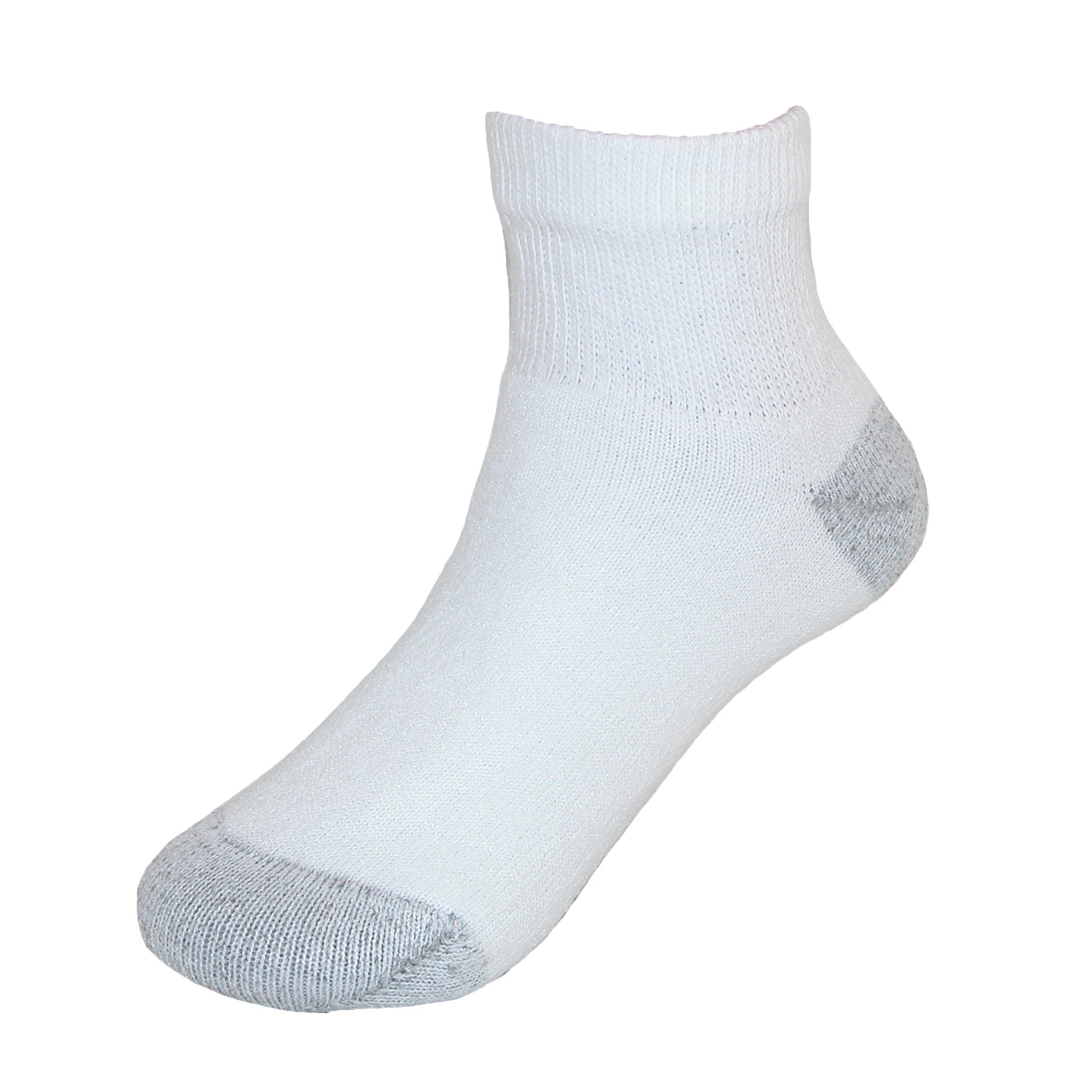 Hanes Ultimate Boys' 6-Pack Ankle Socks, White, 9 - 2 1/2 Medium