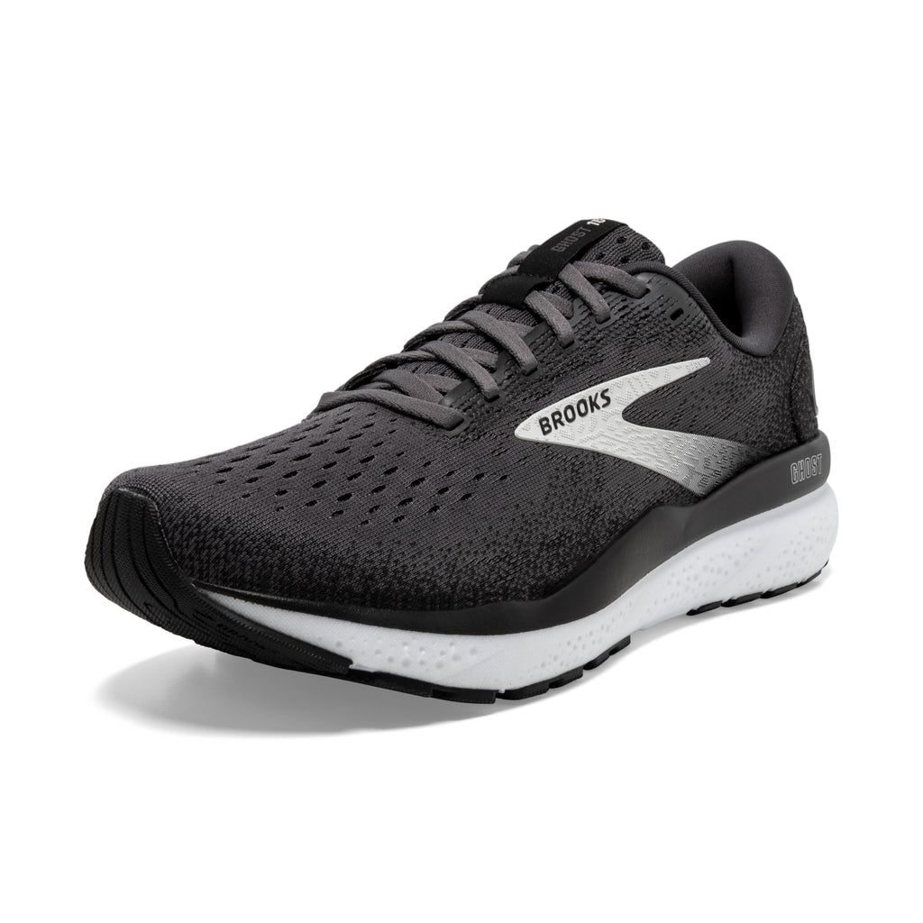 Brooks Mens Ghost 16 Neutral Running Shoe - Black/Grey/White - 11 Wide