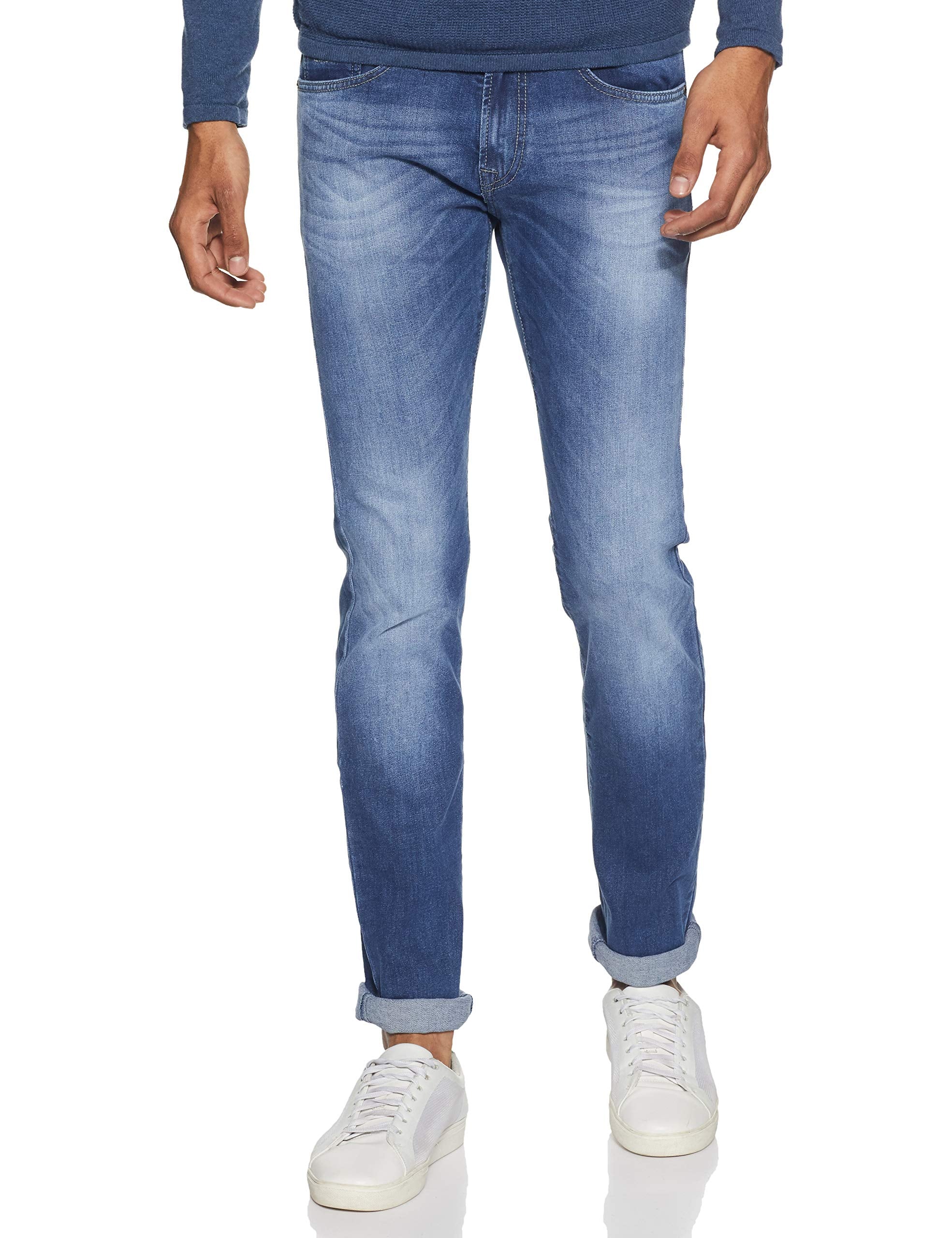Pepe Jeans MenS Slim Fit Cotton Jeans (Pimc0003498Kla-Blu_38_Blue_38)
