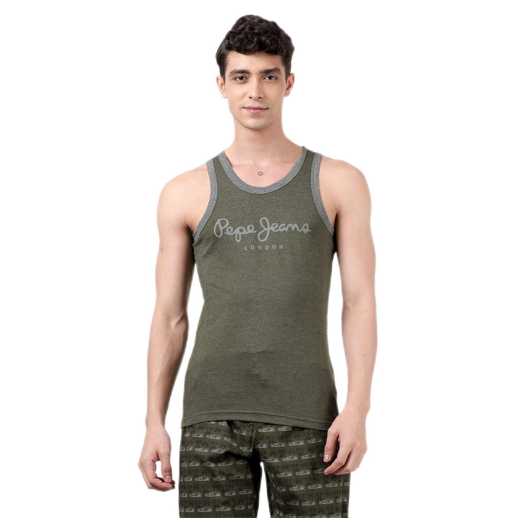 Pepe Jeans MenS Relaxed Vests (Atv03_Olive Medium)