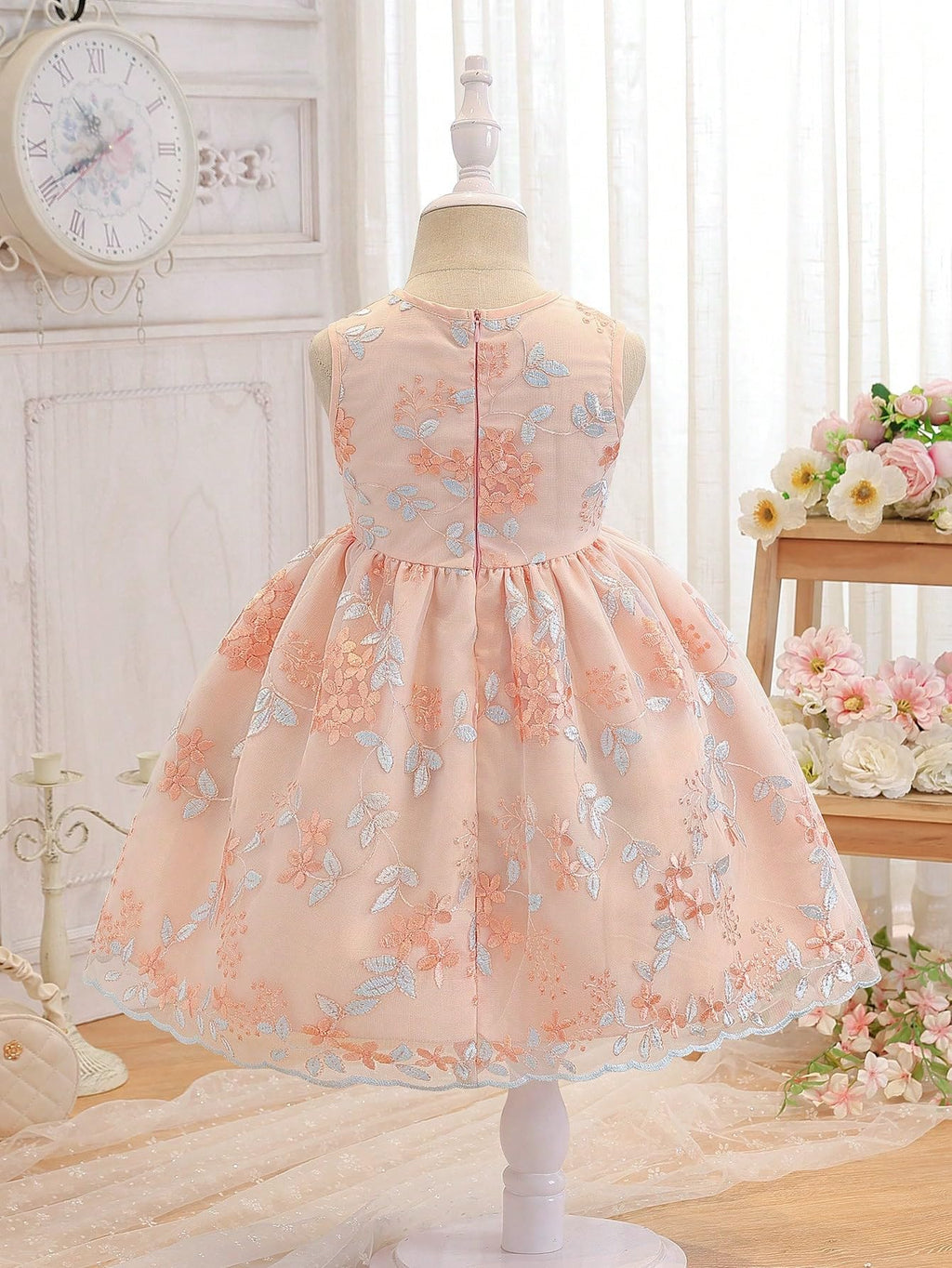 TAGAS Girls Princess Dress | Girl Dress |Dresses birthdaydress for Babygirls | Peach
