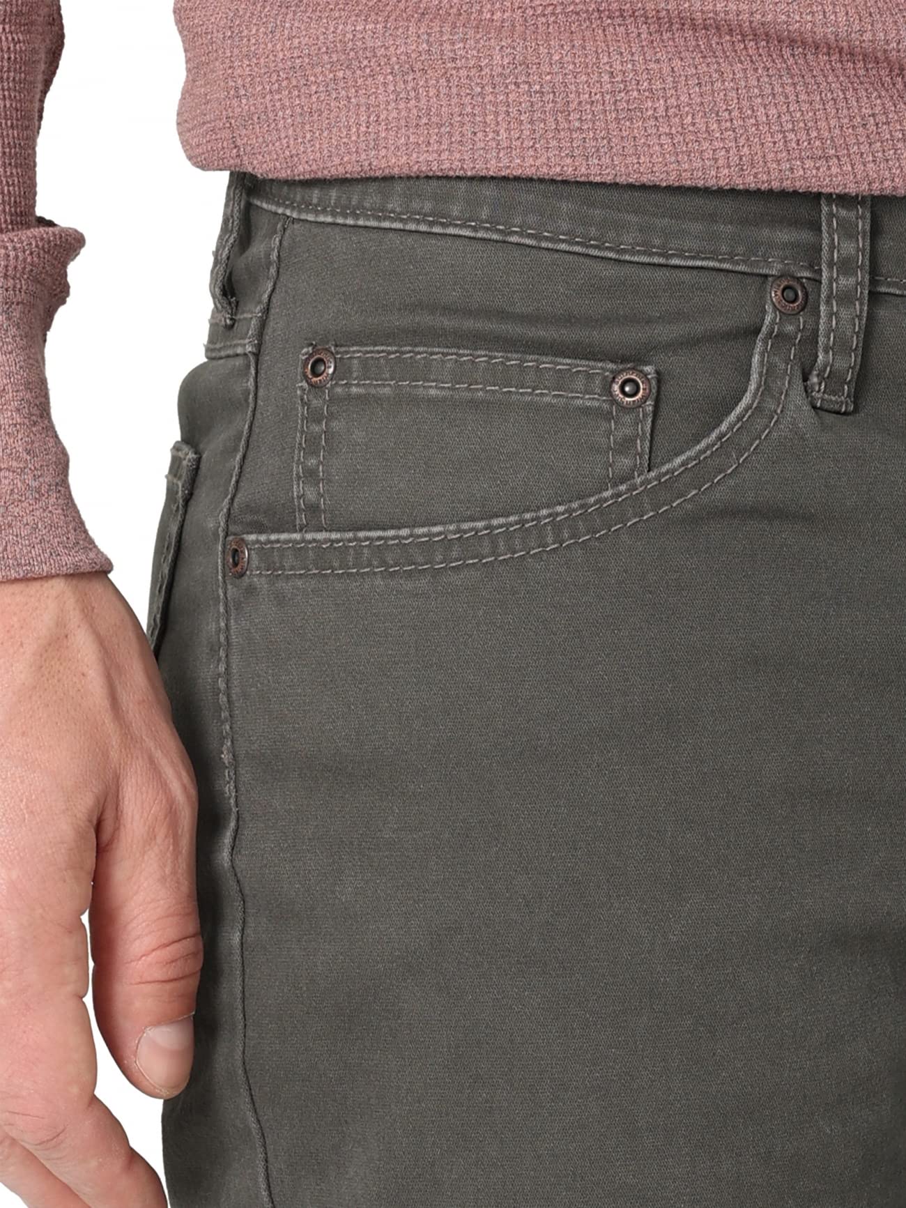 Wrangler Authentics Men's Slim Fit Straight Leg Jean, Anthracite, 40W x 32W