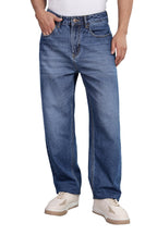 Inkd MenS Cargo Carpenter Baggy Jeans  Mid-Rise | 100% Cotton | Contrast Stitch| 6 Pocket Styling | Baggy Jeans For Man | Cargo