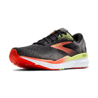 Brooks Mens Ghost 16 Neutral Running Shoe - Black/Mandarin Red/Green - 12.5 Medium