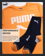 PUMA Boys' T-Shirt - 2 Piece Short Sleeve Graphic Tee and Athletic Crew Socks - Matching Shirt and Socks for Boys (S-XL), Size S