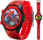 Accutime Marvel Spider-Man Digital Watch for Kids - Durable Plastic Timepiece, LCD Display, Quartz Accuracy, Iconic Spiderman Im