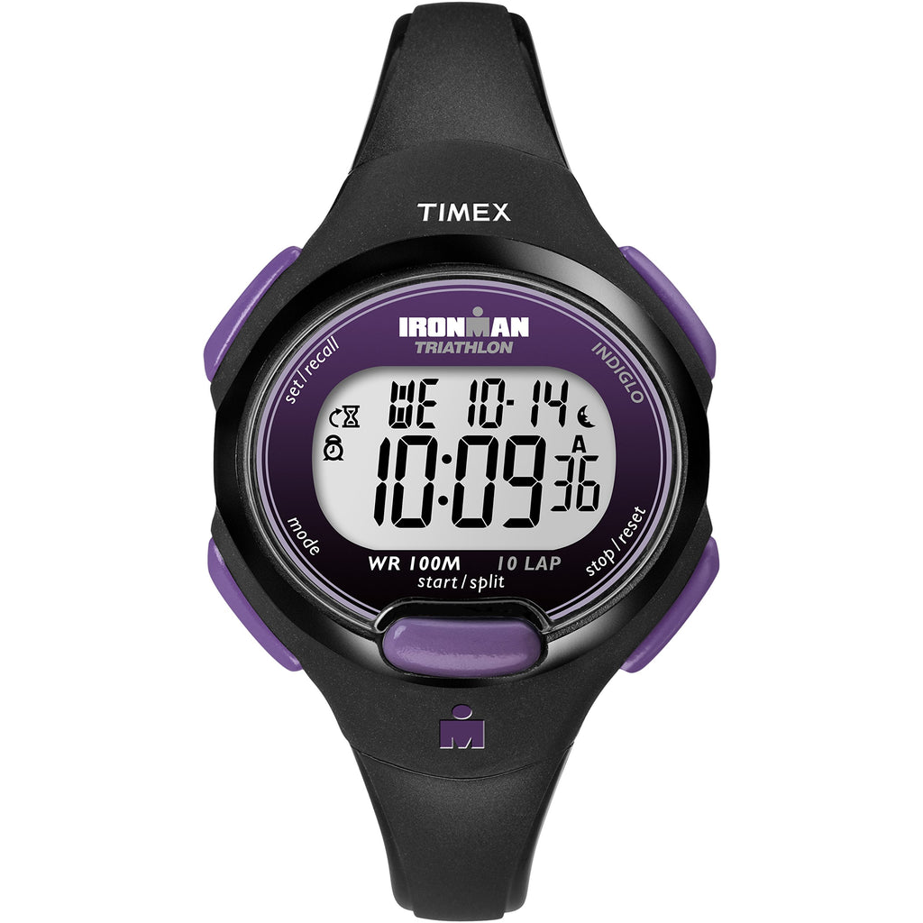 Timex Women's Ironman Triathlon Essential 10 34mm Watch - Black & Purple Case with Black Resin Strap