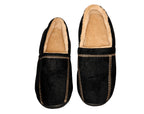Living Healthy Products MSFS-003-910 Medium 9-10 Suede Fleece Mens Slipper in Black