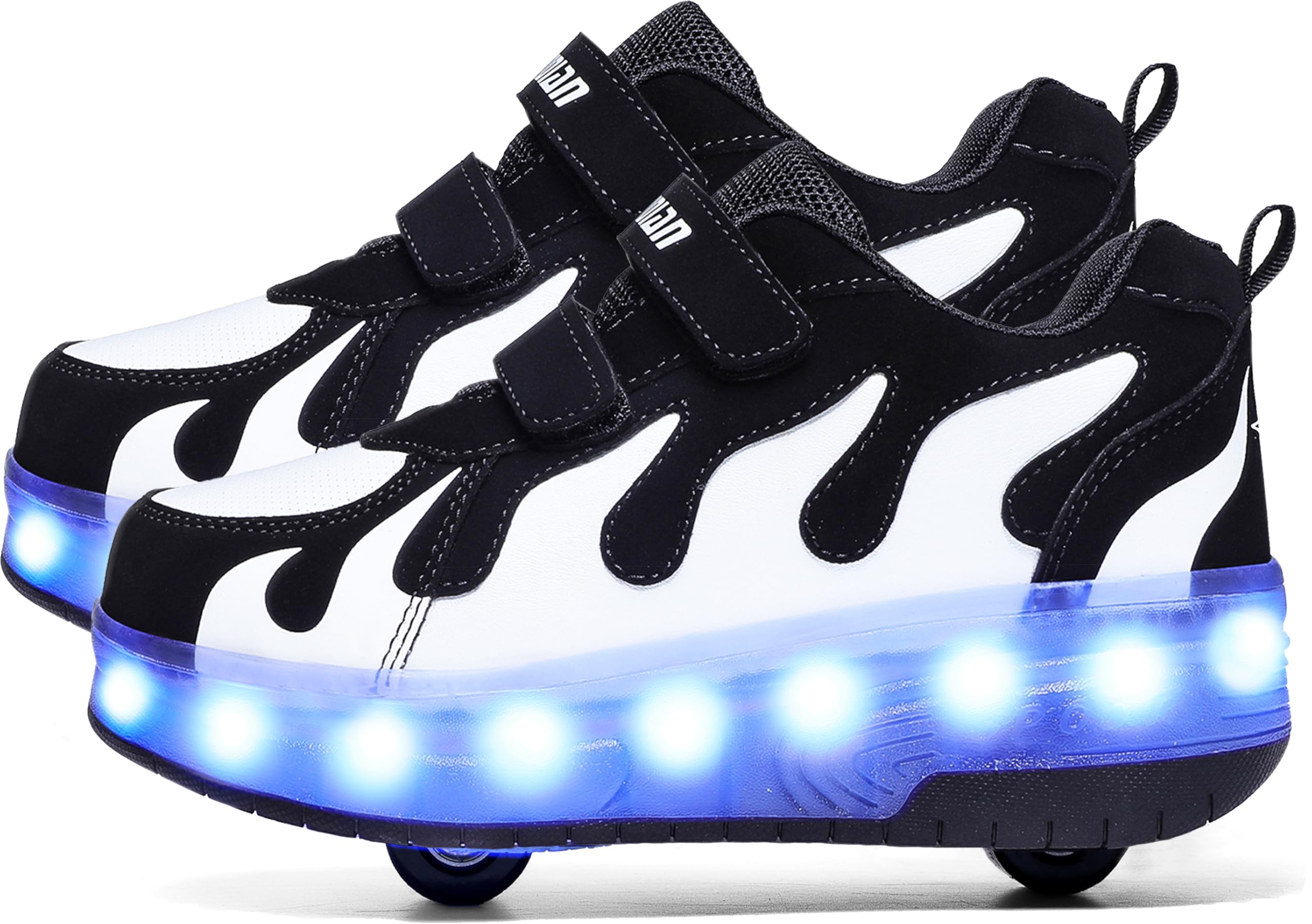 AIkuass Boys Roller Shoes LED Sneakers with Wheels Kids Roller Shoes Skate Shoes Gifts for Christmas Birthday Children Day
