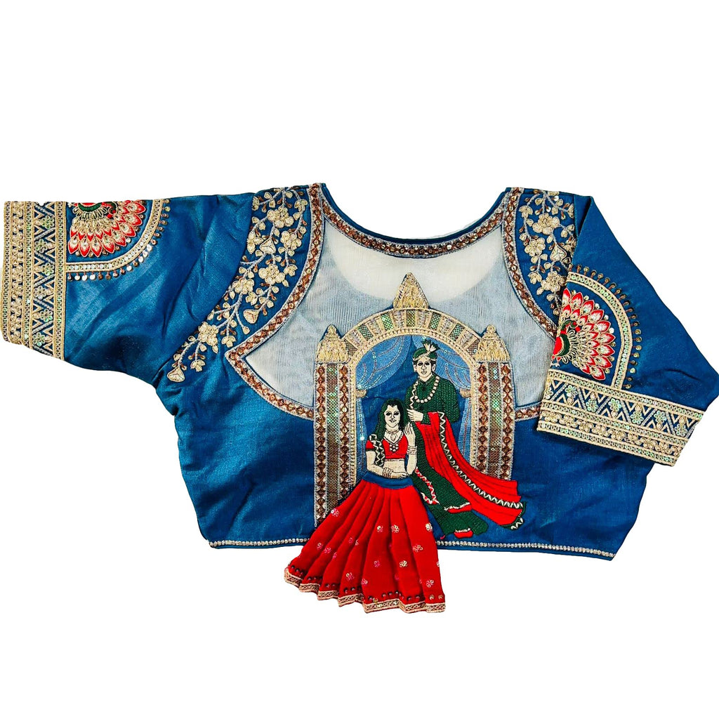 Pujia Mills WomenS Sequins Handwork WomenS Bridal Blouse Readymade Saree Blouse For Women Bridal Blouse For Wedding