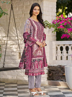 Varanga Women Ethnic Floral Mirror Embroidered Pakistani Kurta With Trouser & Dupatta