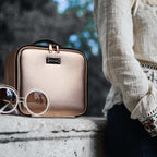 BYOOTIQUE Large Makeup Bag Travel Portable Cosmetic Storage Case with Mirror & Adjustable Dividers Organizer for Cosmetics Makeu