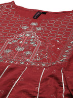 Ishin Women'S Cotton Embellished Regular Kurtas