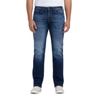 Buffalo David Bitton Men's Relaxed Straight Driven Jeans, Crinkled Mid Blue1, 36 x 30