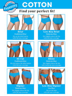 Fruit of the Loom Women's Cotton Blend Brief, 6 Pack-Colors May Vary, 8