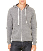 Unisex Triblend Sponge Fleece Full-Zip Hoodie - cHAR BLK TRIBLND - XS(D0102H78E02)