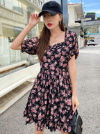 Kotty WomenS Fit And Flare Black, Pink, Grey Dress