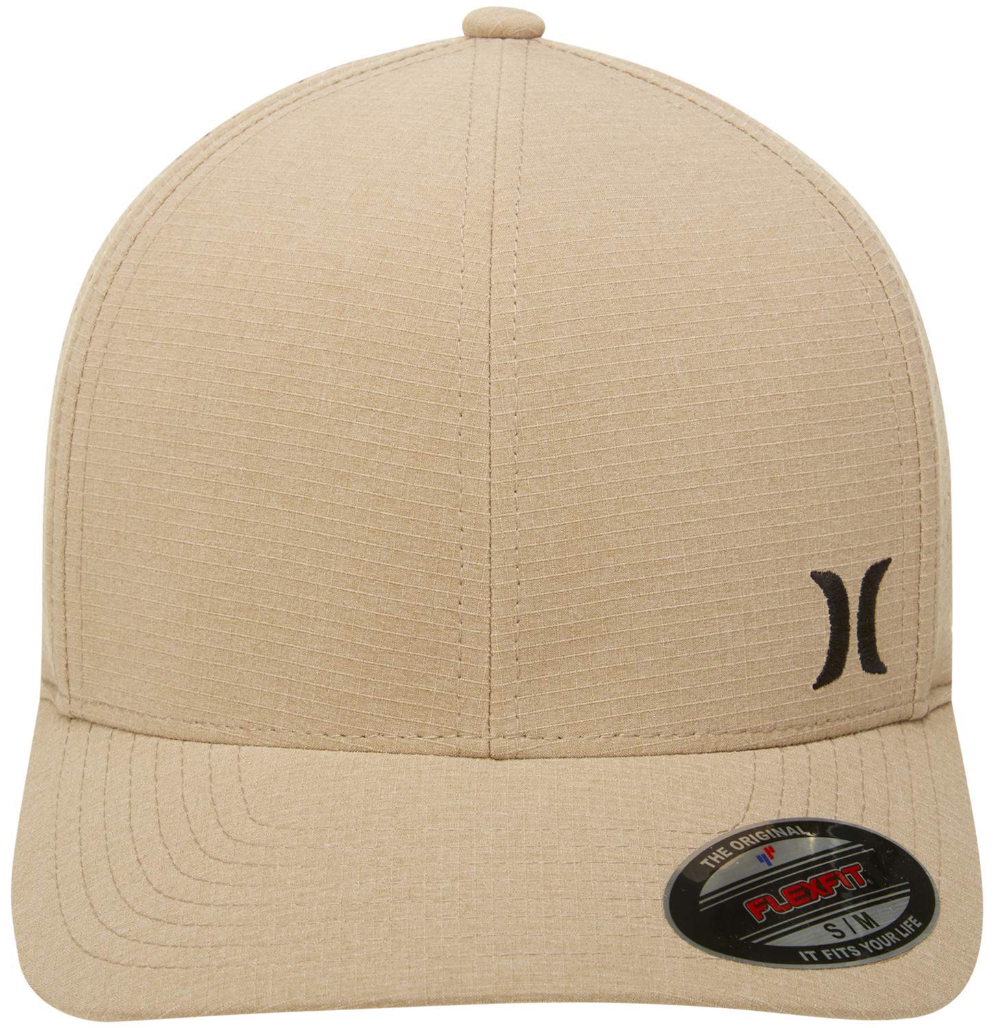 Hurley Men's Phantom Ripstop Curved Bill Baseball Cap, Khaki/Black, L-XL