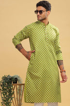Be Active MenS Cotton Regular Kurta (C-399-3_Green