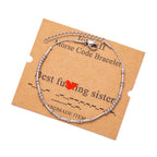 JoycuFF Best Sister Morse Code Chain Bracelets for Women Inspirational Funny Best Sister Gifts for Her Christmas Birthday Thanks