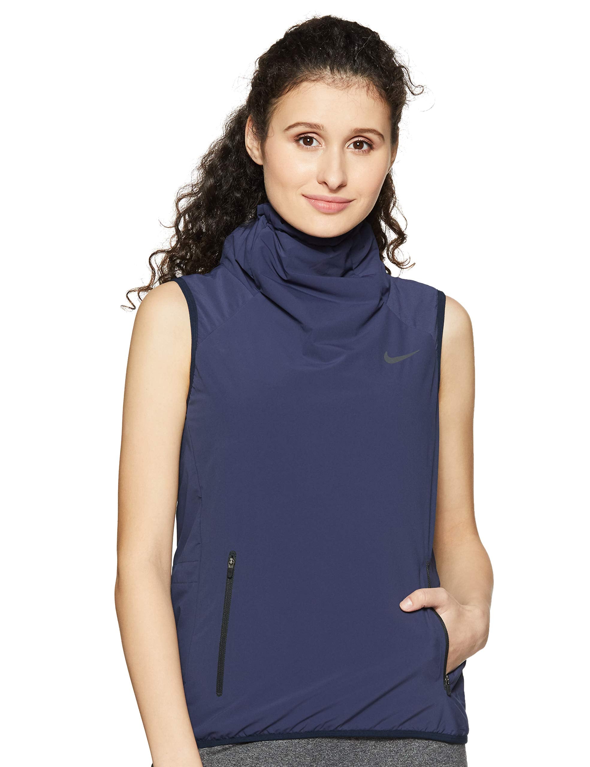 Nike Solid Regular Fit Women Fur & Faux Fur Jackets