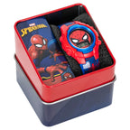 Marvel Spider-Man Kids Flashing Light-Up LCD Watch - Digital Time Display, Red & Blue Printed Plastic Strap, Interactive Button