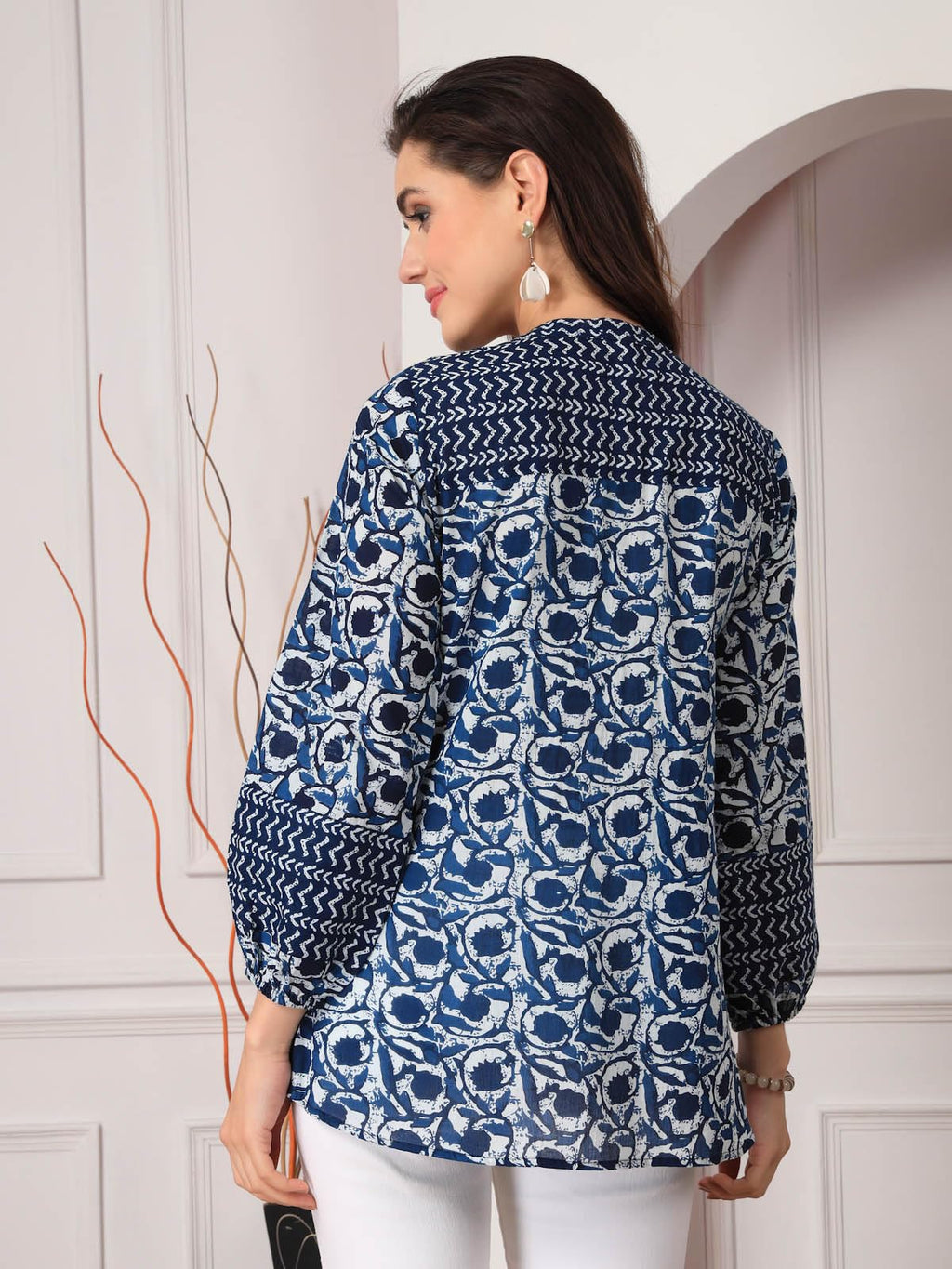 Stylum Womens Floral Printed Cotton Top