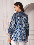 Stylum Womens Floral Printed Cotton Top