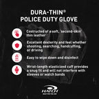 HATCH Dura-Thin Search Duty Glove, Black, Medium