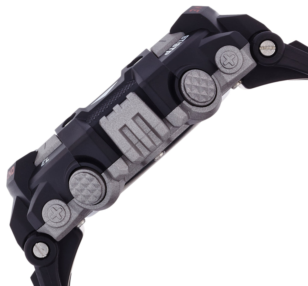 Armitron Sport Men's 40/8309RED Grey Cased Digital Chronograph Black Resin Strap Watch