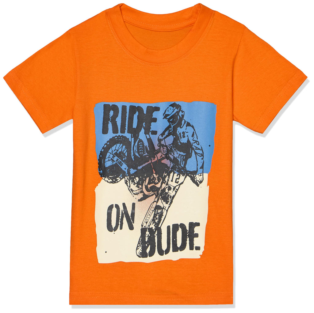 T2F Boys Cotton Printed Regular Fit T-Shirt (Pack 0f 5)