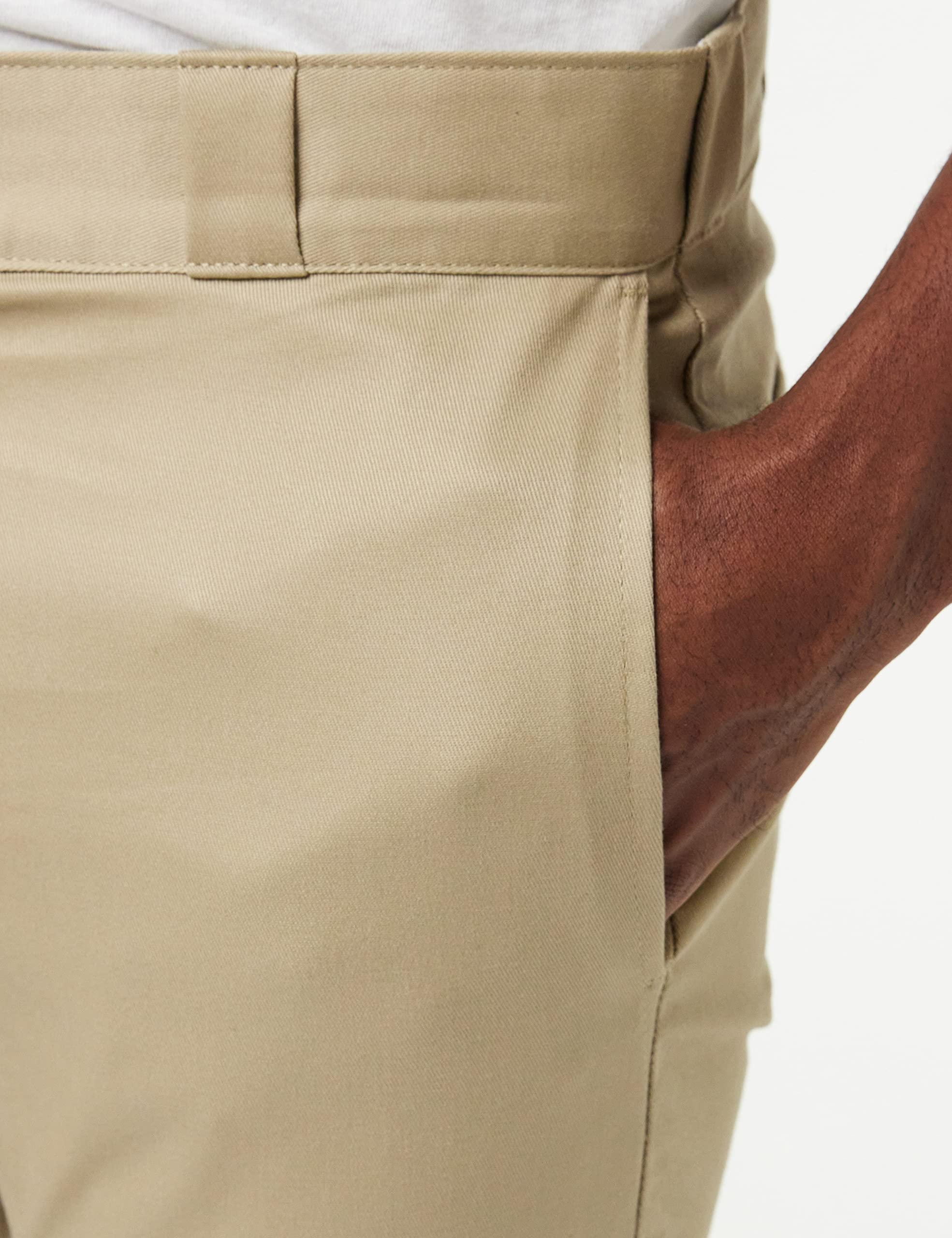 Dickies mens Skinny Straight-fit work utility pants, Desert Sand, 34W x 30L US