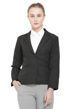 Nifty Womens Black Formal Blazer (Black, L)